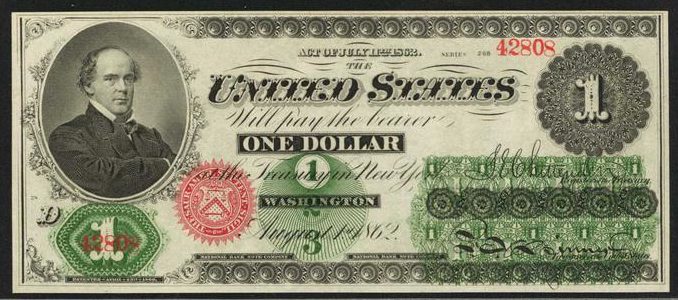 1862 One Dollar Bill Value Sell Old Currency
