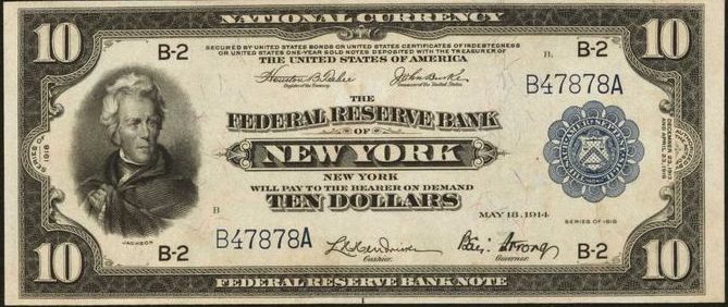 Details about  / Reproduction $10 1918 FRBN US Paper Money Currency Copy