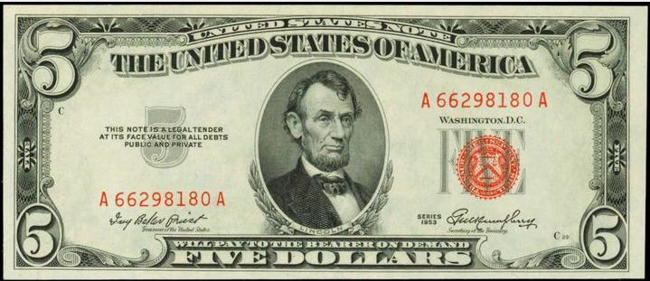 1963 Two Dollar Bill Value Chart