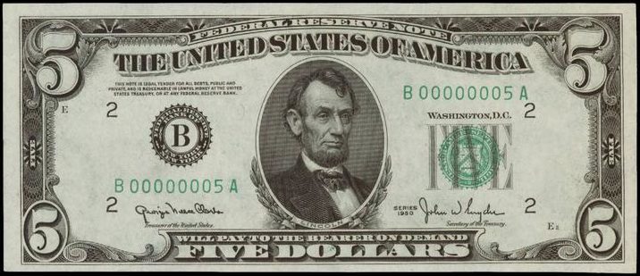 Details about   $1 dollar bill Low SERIAL NUMBER Federal Reserve Poker Note 