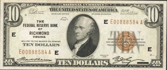CH CU A Nice 1995  $1.00 Federal Reserve Note  Fr# 1921-E  Richmond  E-R Block 
