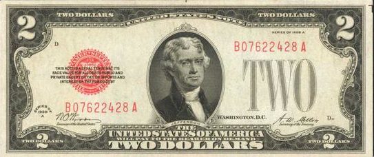 1995 Uncirculated 1 Two Dollar Bills $2 Note " Atlanta " Consecutive 