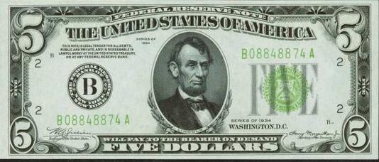 Uncirculated 2001 Five Dollar Star Note FRB San Francisco UNC $5 Bill Lower Run 