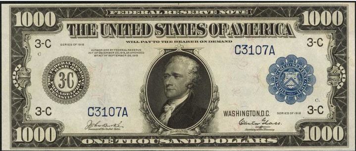 The US $1,000 Dollar Bill: History, Features, and Significance