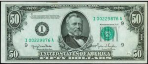 Green Seal Fifty Dollar Bills from 1950 and Newer | Sell Old Currency