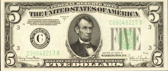 Green Seal Five Dollar Bills – Values and Pricing | Sell Old Currency
