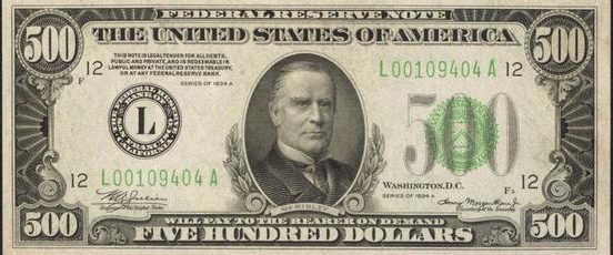 How Much Is a 1934A $500 Bill Worth? | Sell Old Currency