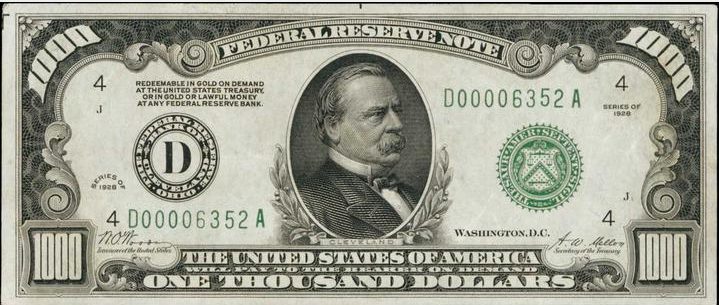 The Last U.S. $1000 Bill